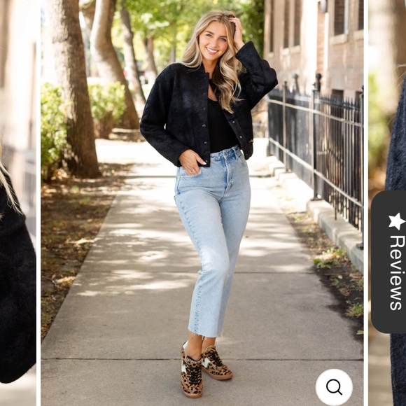 NWT Z Supply Lex Bomber Jacket in Black - XS - Picture 1 of 7